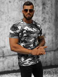 T-shirt męski szary-moro OZONEE JS/8T233/1A