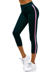 Legginsy damskie ciemno-zielone OZONEE JS/1036/E18