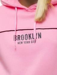 Bluza z kapturem damska różowa OZONEE JS/KSW2002