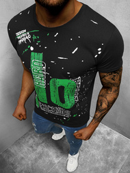 T-Shirt męski czarny OZONEE O/1300
