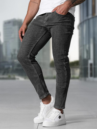 Spodnie jeansowe męskie slim fit grafitowe OZONEE NB/MP0191G