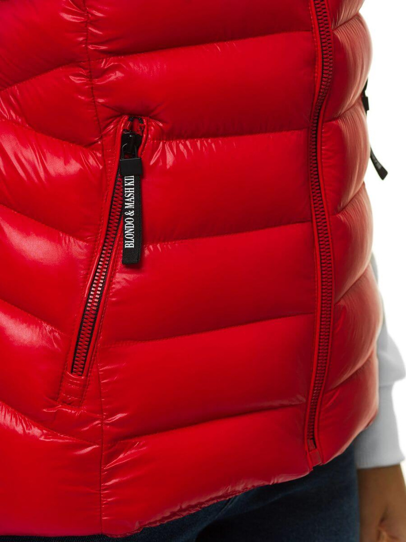 Стьобаний жіночий жилет Червона OZONEE N/6816/11