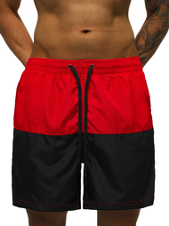 Шорти для плавання чоловічі Червоно-Чорнi OZONEE JS/HM067