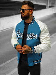 Kurtka męska bomberka niebieska OZONEE JS/84M3011/243