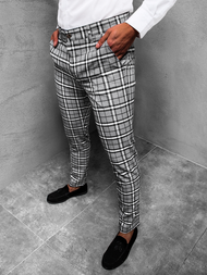 Spodnie męskie chino materiałowe szare OZONEE DJ/5583