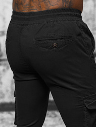 Spodnie męskie chino joggery czarne OZONEE NB/MP0201N