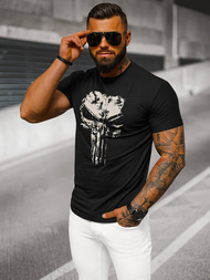 T-shirt męski slim fit czarny OZONEE NB/MT3045