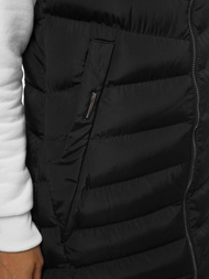 Стьобаний жіночий жилет чорний OZONEE N/6811/1