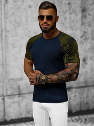 T-shirt męski granatowy-moro OZONEE JS/8T82/7Z