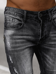 Spodnie jeansowe męskie czarne OZONEE NB/MP0007N