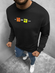 Bluza męska oversize czarna OZONEE B/21402008