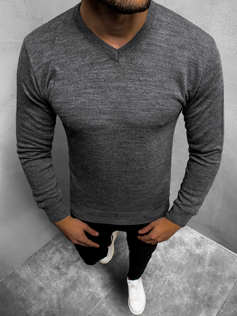 Sweter męski grafitowy OZONEE O/KV04Z