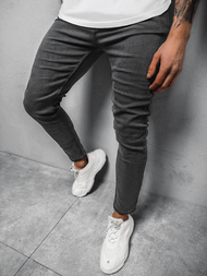 Spodnie jeansowe męskie czarne OZONEE DP/696/1