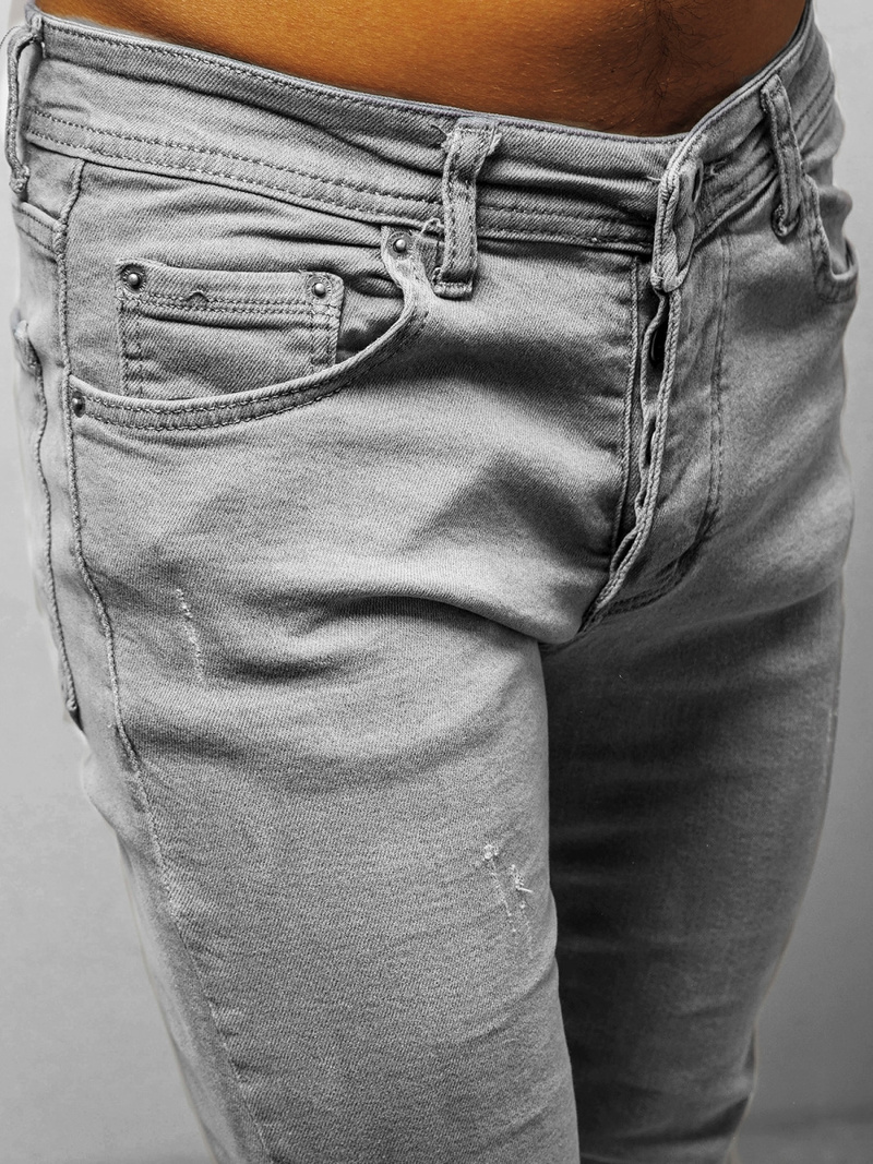 Spodnie jeansowe męskie szare OZONEE E/1229SP