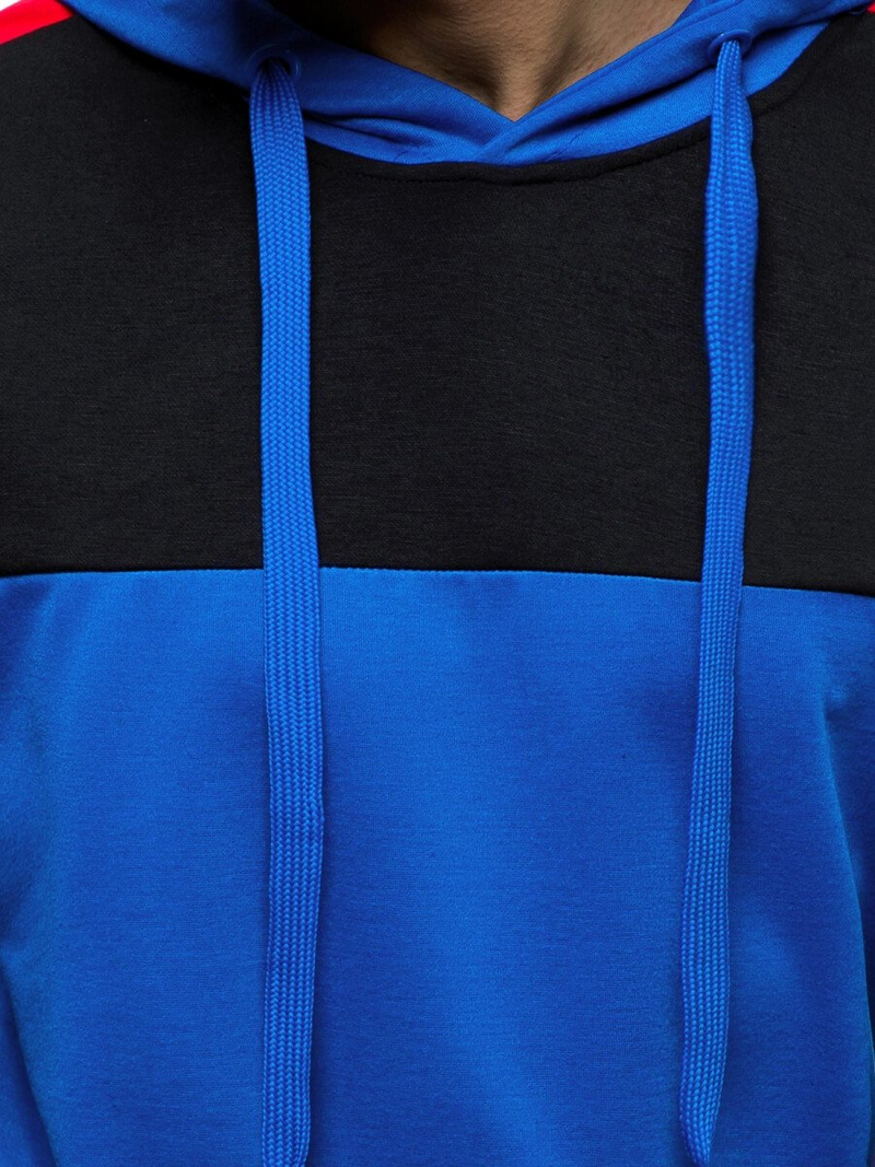 Bluza z kapturem męska niebieska OZONEE JS/JZ11060