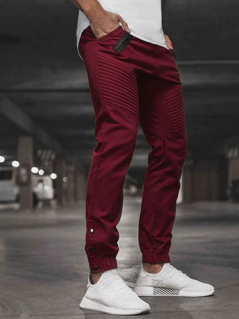 Штани чоловічі джоггери Бордовi OZONEE A/0952