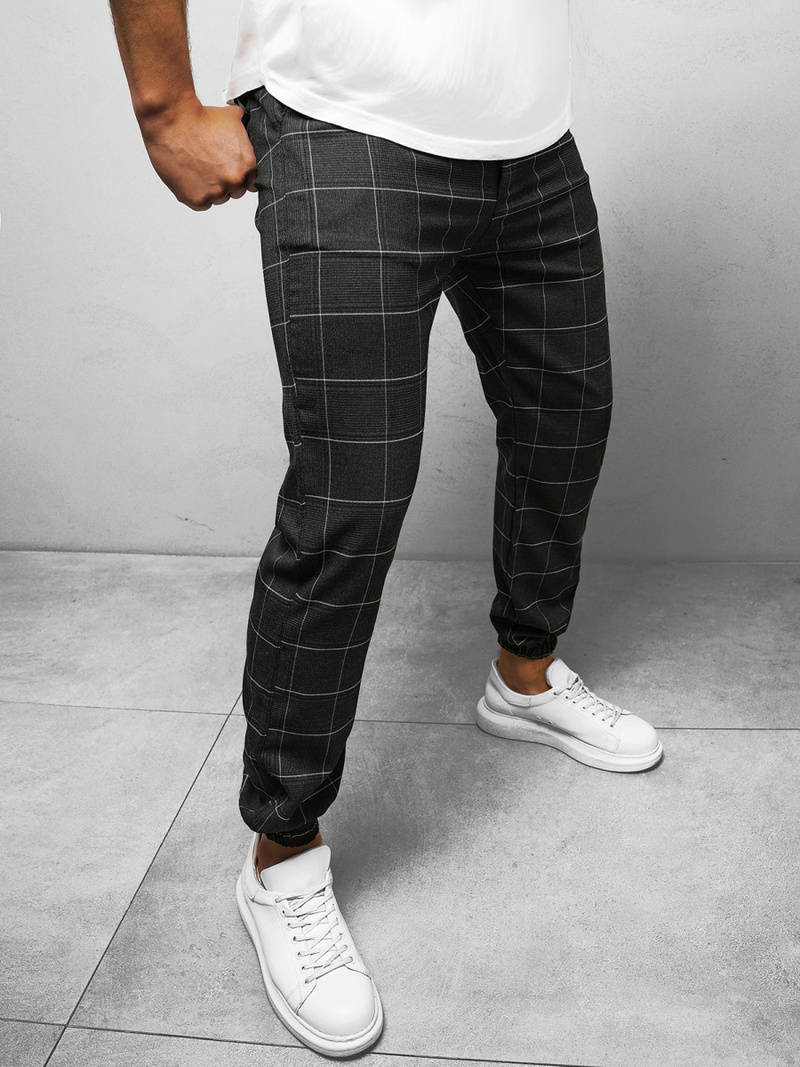 Чоловічі штани джоггери чинос Чорнi OZONEE DJ/2276/22