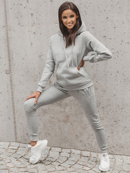 Жіночий спортивний костюм з двох частин ciрий OZONEE JS/68C20382/2