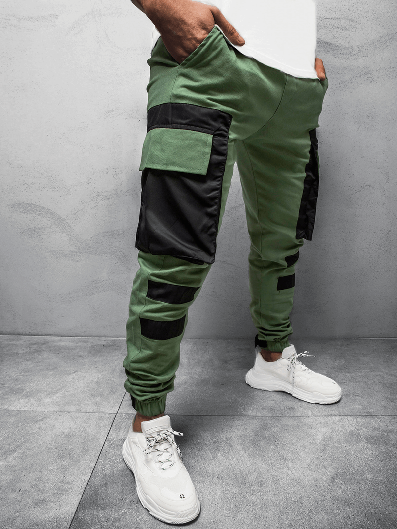 Spodnie męskie chino joggery miętowe OZONEE G/11131