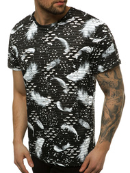 T-Shirt męski czarny OZONEE JS/KS2111