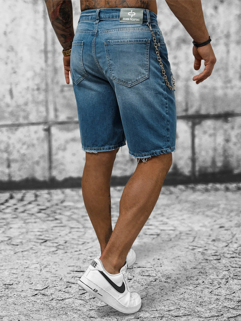 Spodenki męskie jeansowe niebieskie OZONEE DP/172