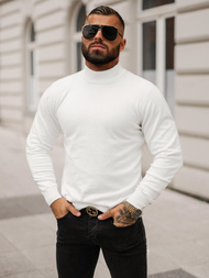 Sweter męski półgolf biały OZONEE O/BM209