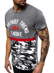 T-Shirt męski grafitowy OZONEE JS/SS10983