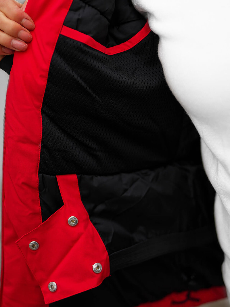 Kurtka damska zimowa czerwona OZONEE JS/HH012/5Z