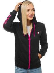 Bluza rozpinana damska czarna OZONEE JS/KSW3019