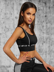 Komplet sportowy dwuczęściowy damski czarny OZONEE O/XL013/1