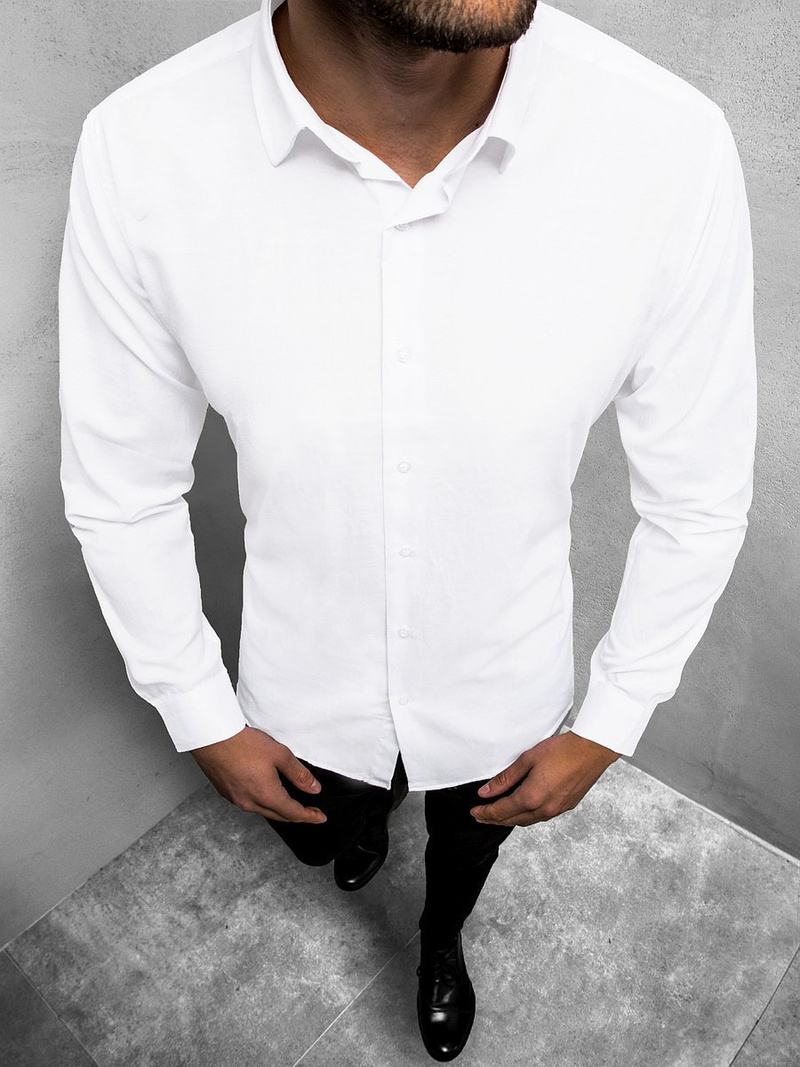 OZONEE MECH/2122Z Класична сорочка чоловіча Бiла