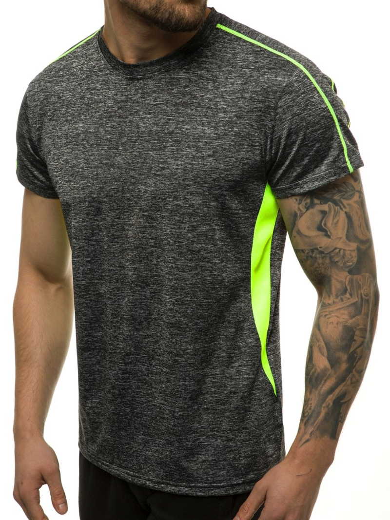 T-Shirt męski grafitowy OZONEE JS/KS2100