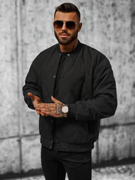 Kurtka męska bomberka czarna OZONEE JS/84M3020/392