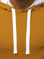 T-Shirt z kapturem męski camelowy OZONEE O/1273Z