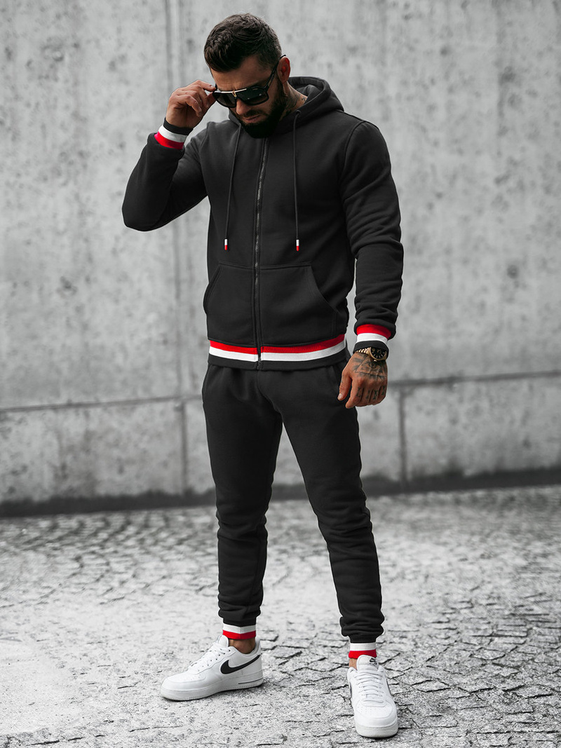 Спортивний костюм чоловічій Чорний OZONEE JS/8C65/3