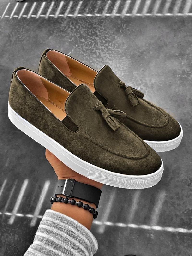 Чоловіче взуття снікерси Slip On Хакi TAM/475