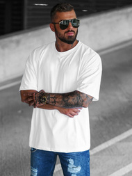 T-shirt męski oversize biały OZONEE O/3435