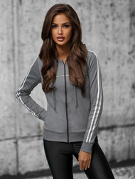 Bluza damska rozpinana z kapturem szara OZONEE JS/M20316Z