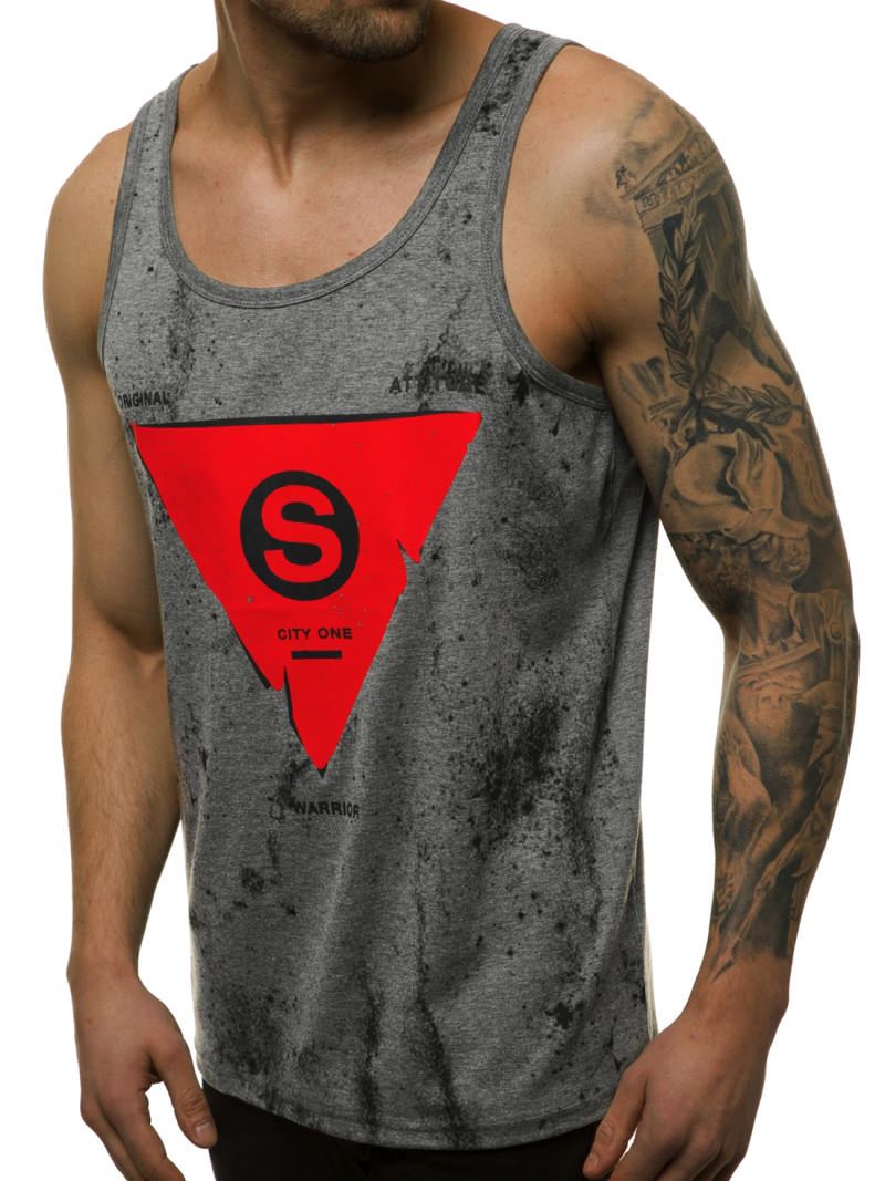 Футболка чоловіча графіт OZONEE JS/SS11057