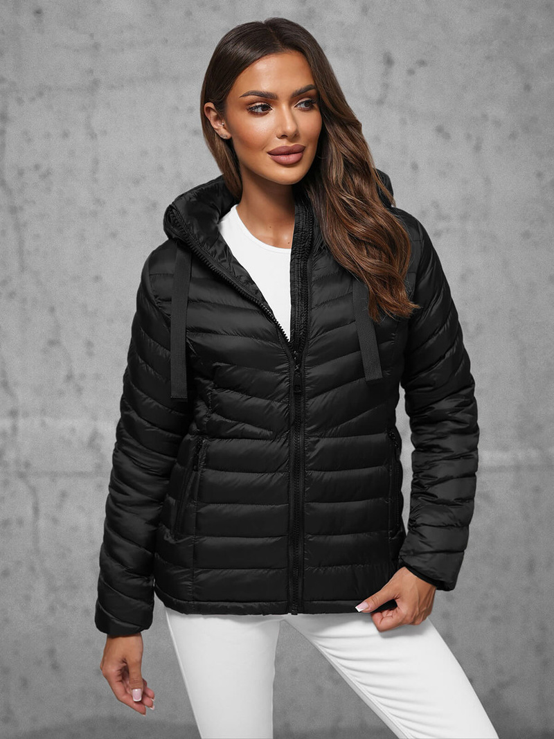 Куртка жіноча чорна OZONEE JS/5M3170/392