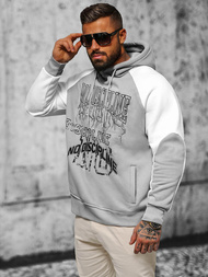 Bluza z kapturem oversize szara OZONEE O/SWE23037