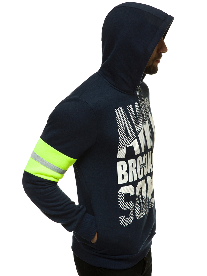 Bluza z kapturem męska granatowa OZONEE JS/KS2141