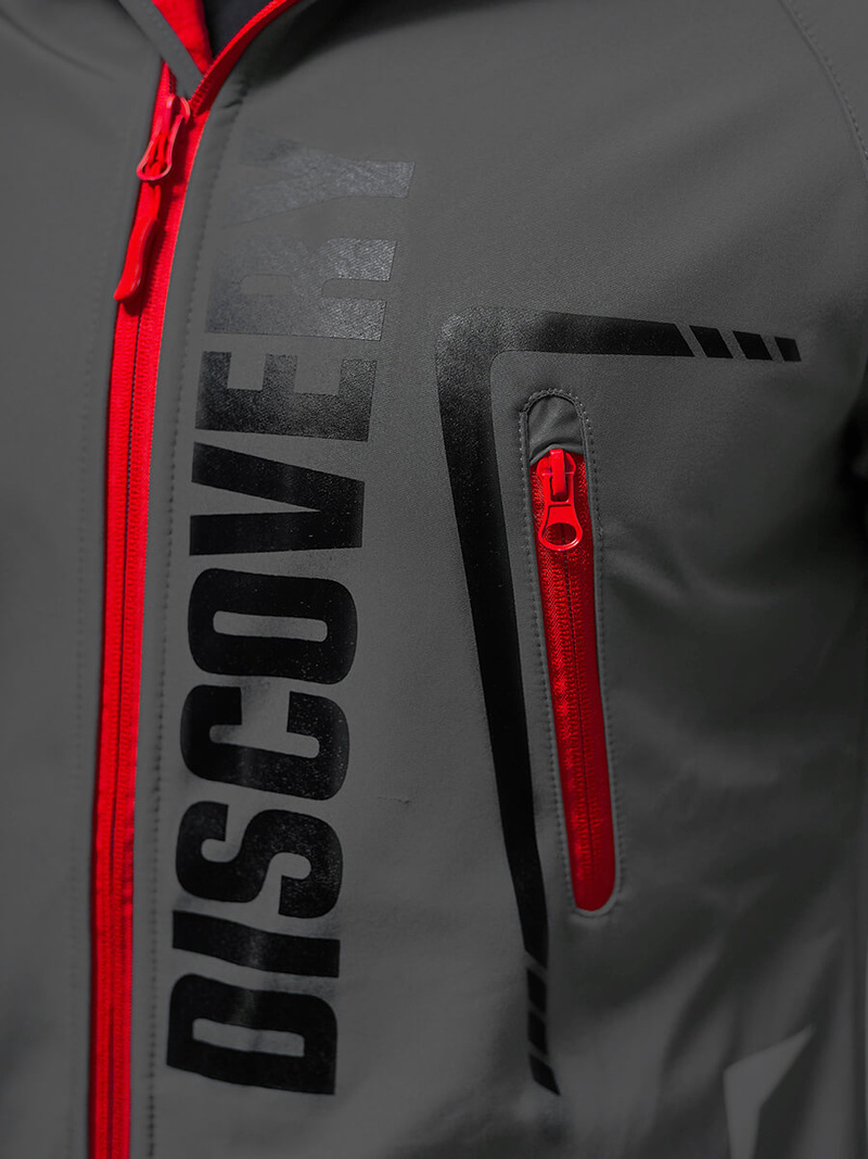 Куртка softshell чоловіча ciро-червона OZONEE JS/HH025/2BZ