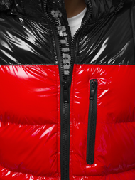 Kurtka zimowa męska pikowana czerwona OZONEE N/6462