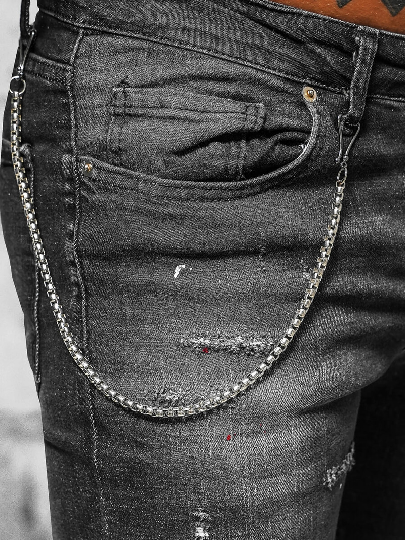 Чоловічі джинси чорнi OZONEE O/MB463