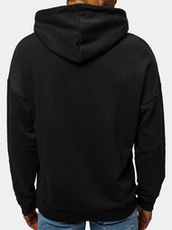 Bluza z kapturem męska oversize czarna OZONEE B/20402069