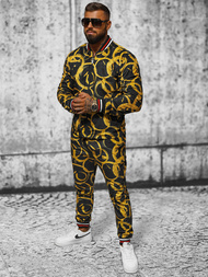 Чоловічий комплект - піджак та штани чінос золотий OZONEE O/5554/21Z