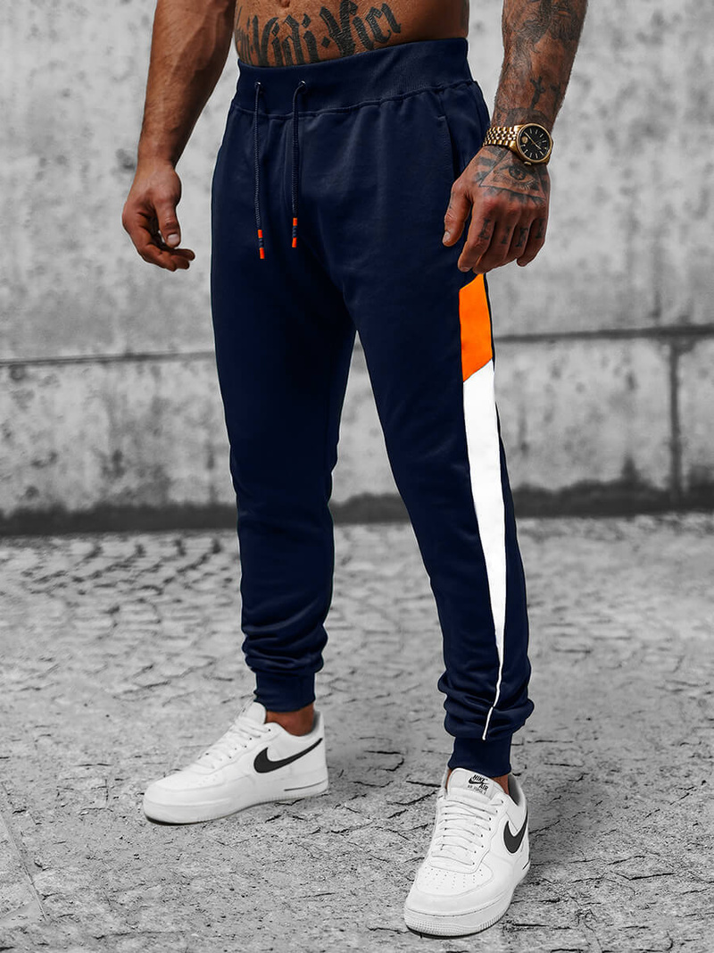 Spodnie dresowe męskie granatowe OZONEE JS/8K176