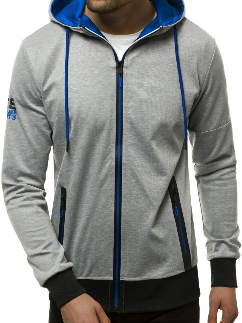 Bluza męska rozpinana szara OZONEE JS/DD20152