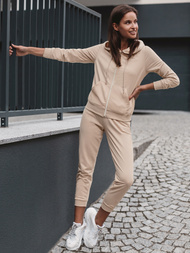 Komplet dresowy dwuczęściowy beżowy OZONEE O/MB2038/21